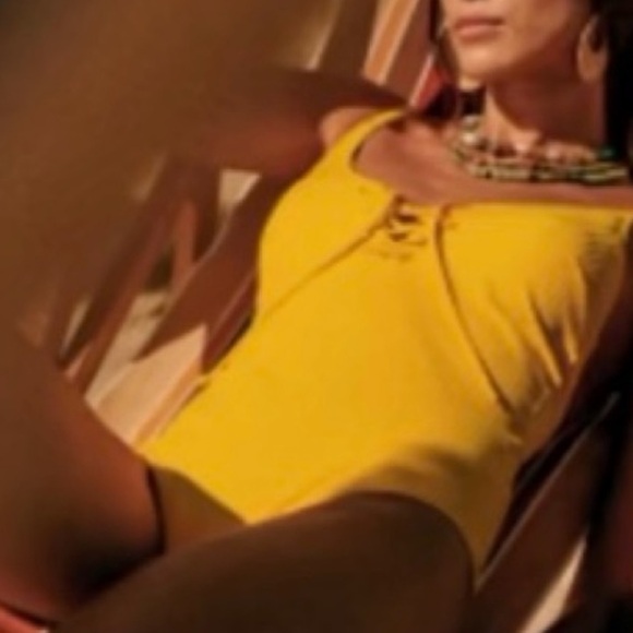 Sezane Other - SÉZANE x YSÉ Yellow Ribbed One Piece Swimsuit! Perfect Condition!